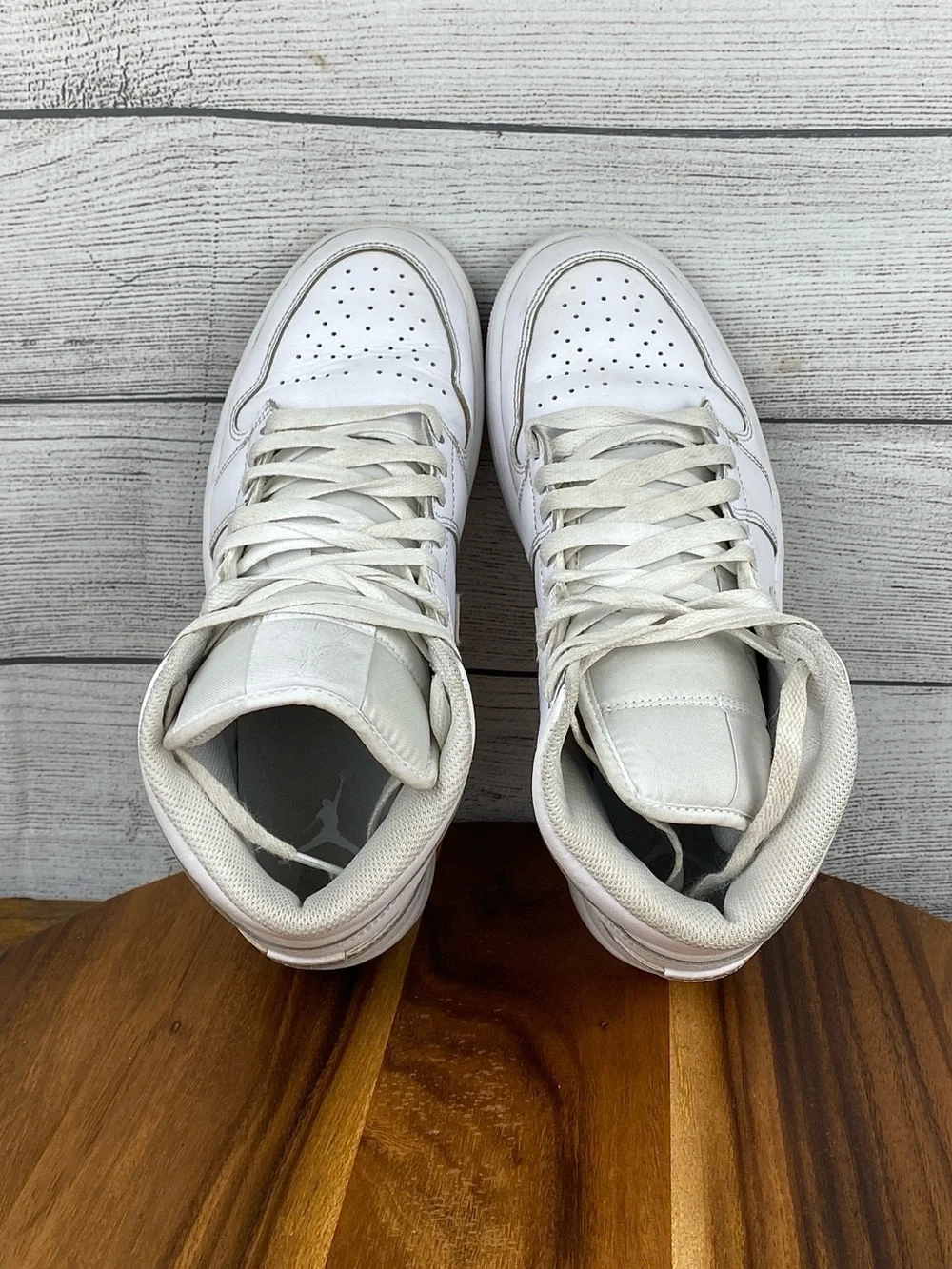 Nike Air Jordan 1 Mid Triple White Men’s Shoes 554724-136 Sneaker Size 8